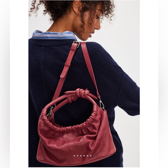 Free People Handbags - NWT Free People Head Over Heels Crossbody Bag Wine Red $138 retail New in Pkg